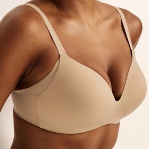 Knix WingWoman Contour Bra Warm Sand Nude Womens Size 34C NEW NWT 34 Wireless